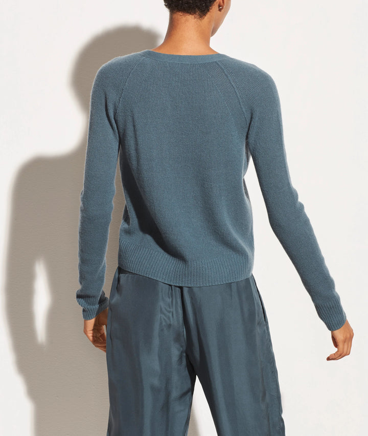 Vince Ribbed Cashmere Raglan Cardigan