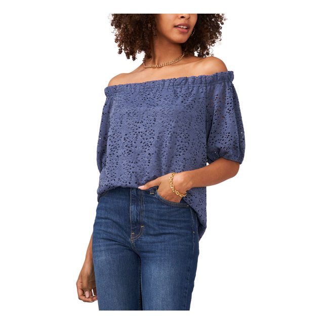 Vince Camuto Off-The-Shoulder Eyelet Top