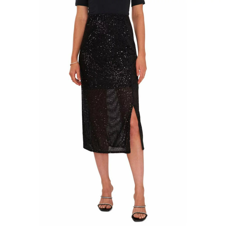 Vince Camuto Sequined Side-Slit Maxi Skirt