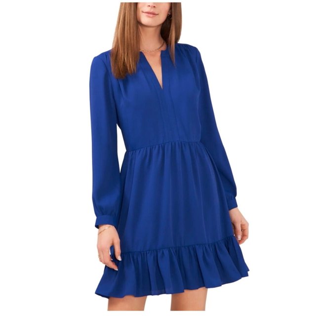 Vince Camuto Long Sleeve V-Neck Dress