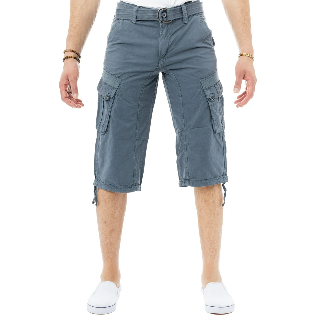 X-Ray MEN's Belted Capri Cargo Shorts