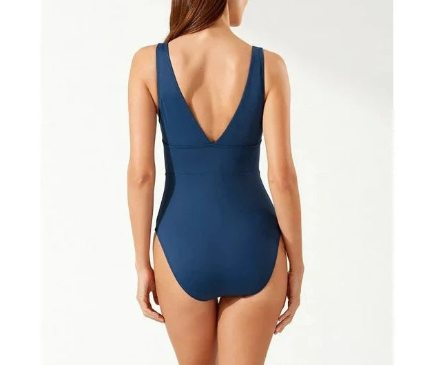 Tommy Bahama Plunge V-Neck One-Piece Swimsuit