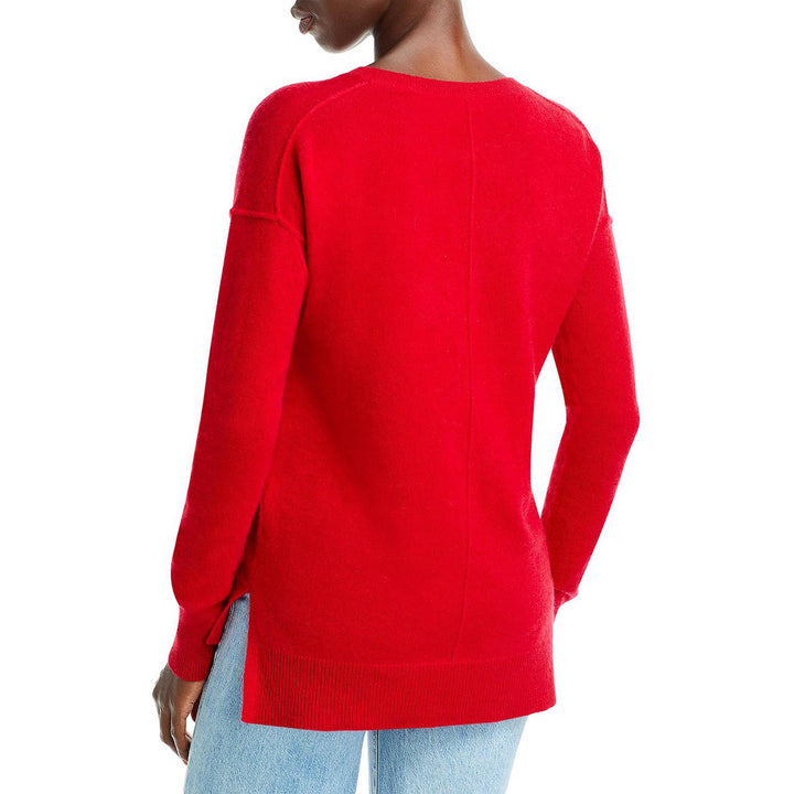AQUA Cashmere High Low Cashmere Sweater