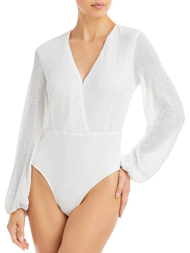 Bardot Sequin Wrap Bodysuit