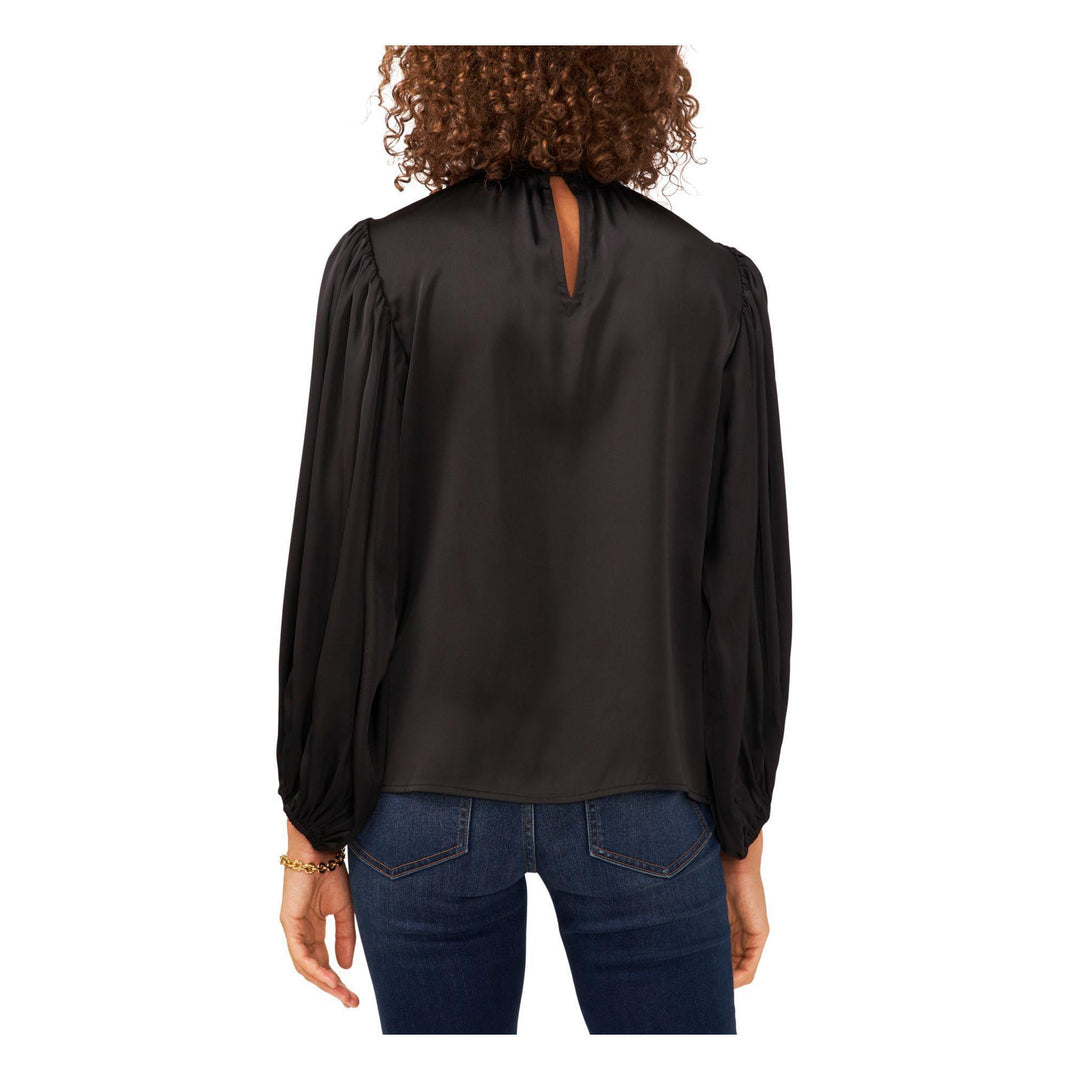 VINCE CAMUTO Smocked Mock Neck Top