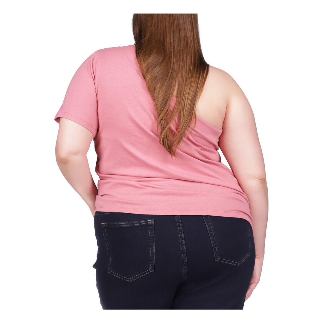 MICHAEL Michael Kors Plus Size Embellished One-Shoulder Top