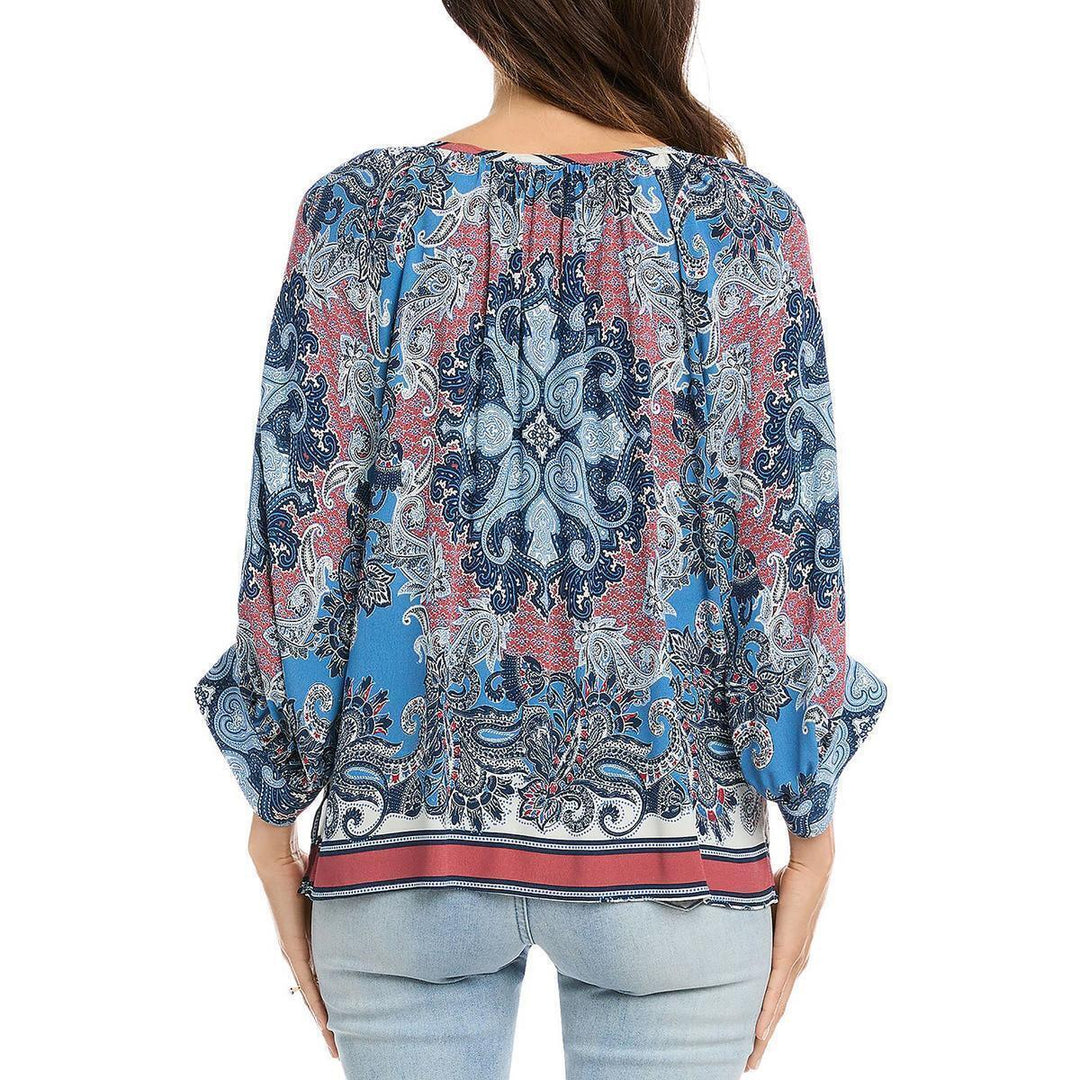 Karen Kane Blouson Sleeve Peasant Top