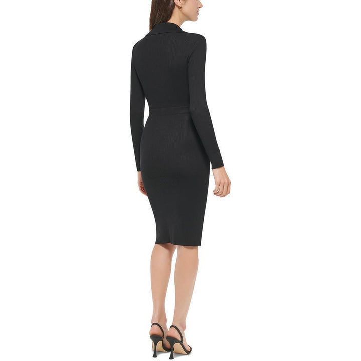 Calvin Klein Button-Skirt Sweater Dress