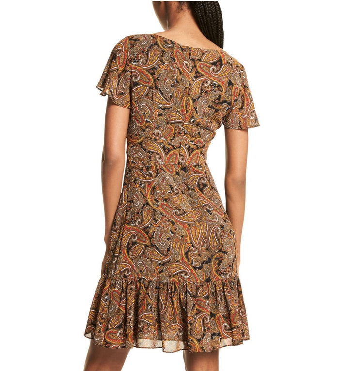 MICHAEL MICHAEL KORS Paisley Print Cutout Dress