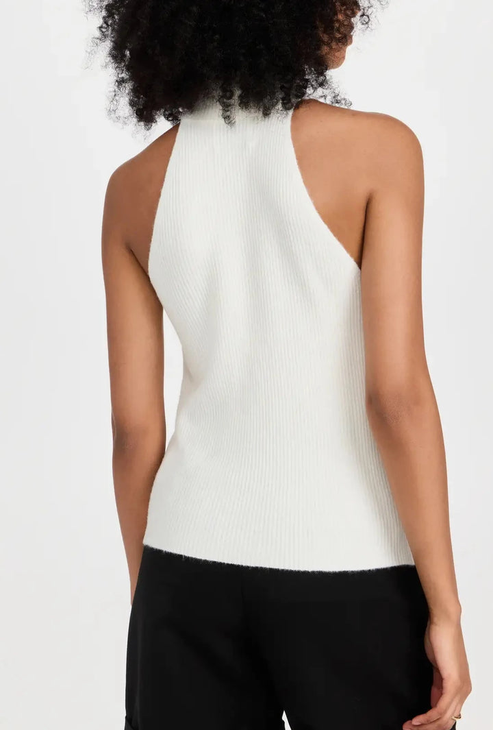 Anine Bing Kylin Ribbed Mock Neck Top