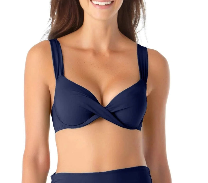Anne Cole Twist-Front Underwire Bikini Top