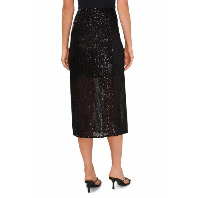 Vince Camuto Sequined Side-Slit Maxi Skirt