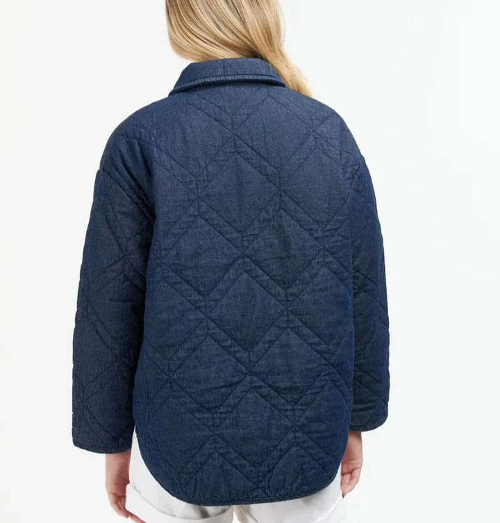 Barbour Denim Barrhead Quilted Cotton Jacket