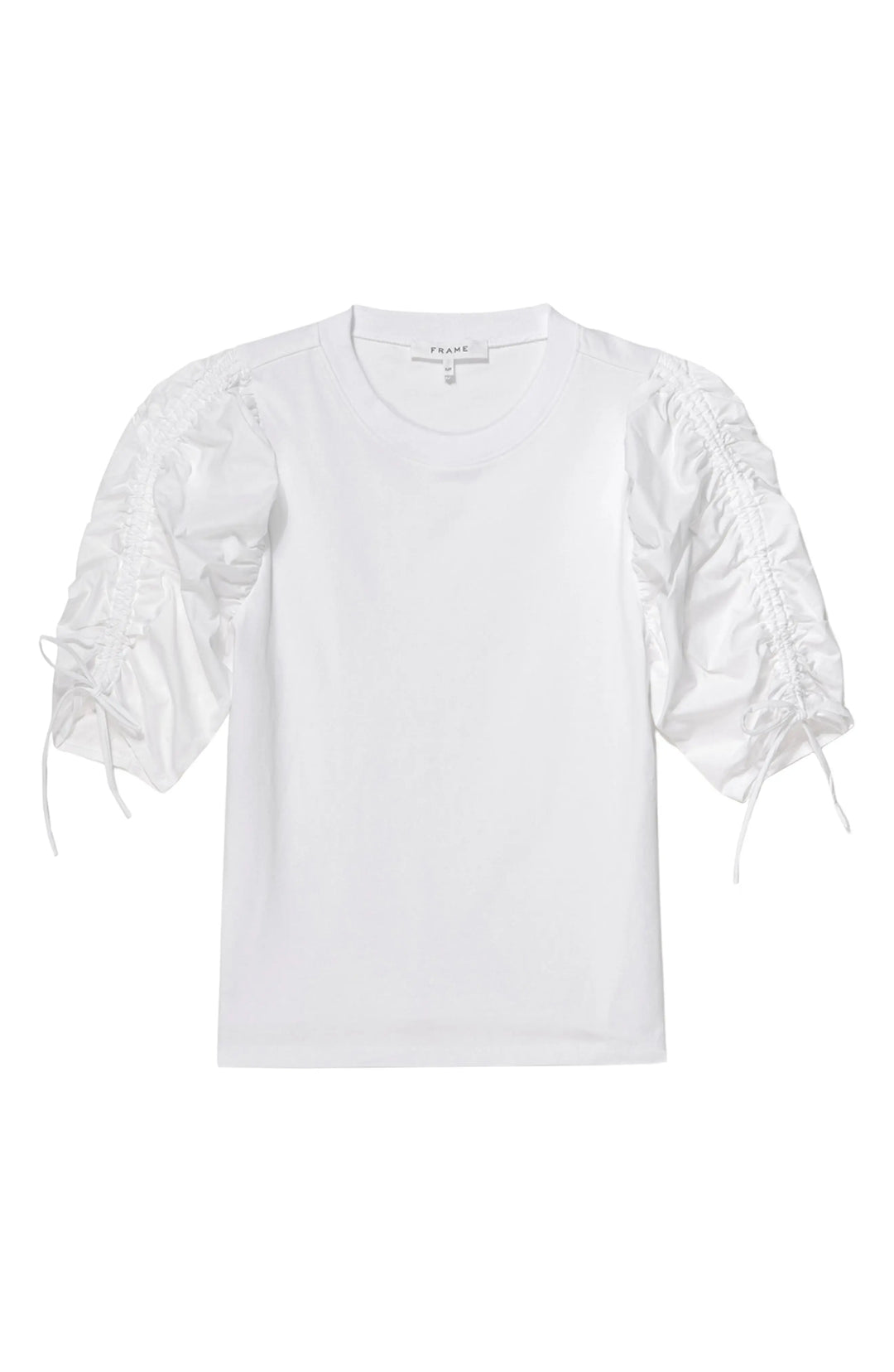 FRAME Ruched Sleeve T-Shirt