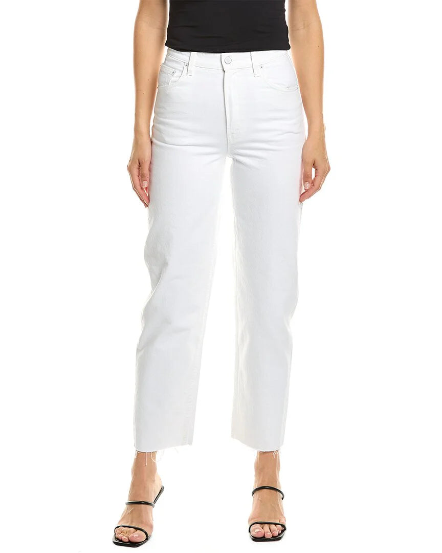 MOTHER High Waist Straight Leg Double Stack Hover Jeans