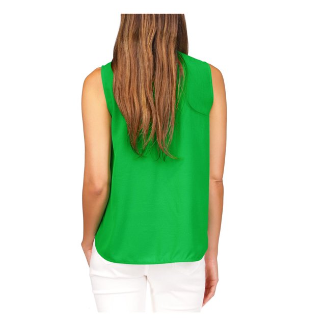 MICHAEL Michael Kors Crepe Chain Faux-Wrap Top