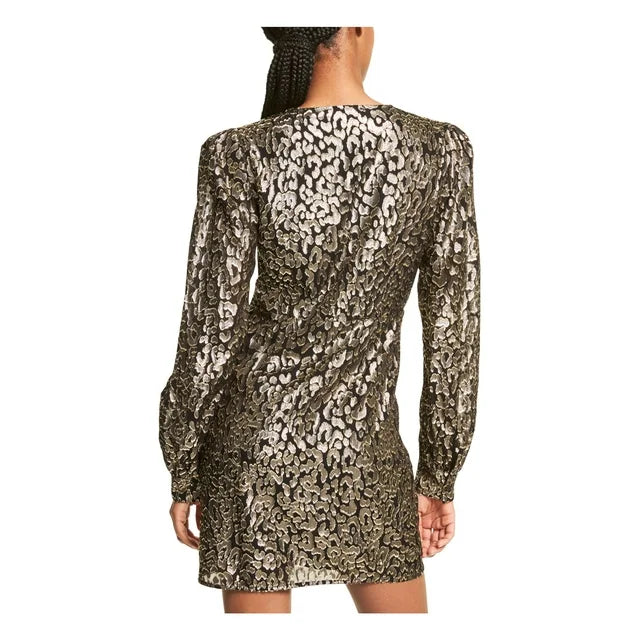 MICHAEL MICHAEL KORS Metallic Cheetah-Print Mini Dress