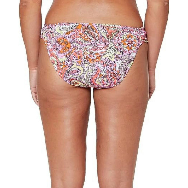 Jessica Simpson Flower Child Side-Shirred Bikini Bottoms