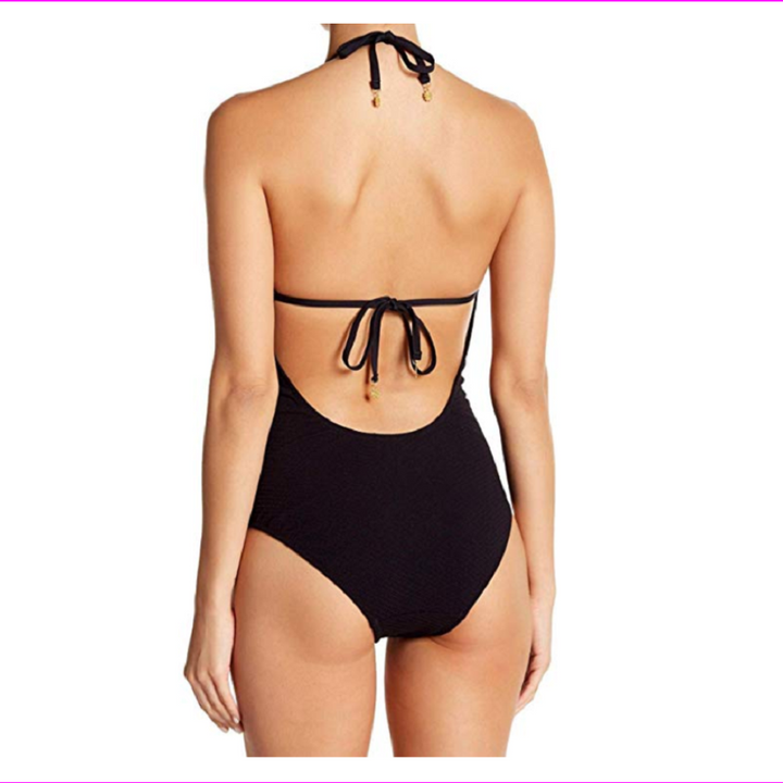 Jessica Simpson Scalloped-Edge Textured One-Piece Swimsuit