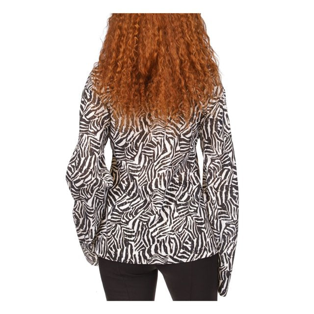 MICHAEL Michael Kors Metallic Zebra-Print Tie Top