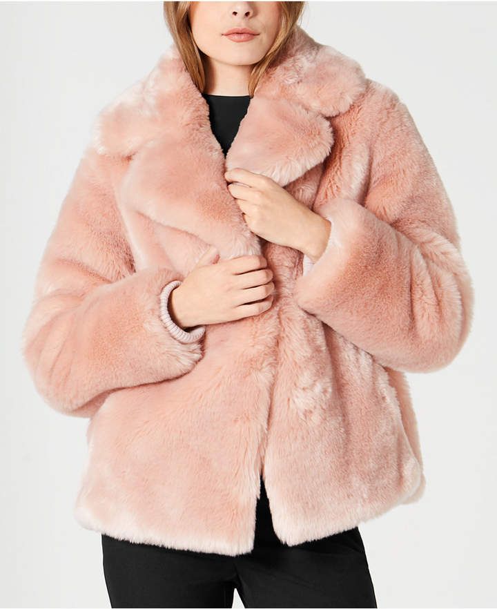 Vince Camuto Cropped Faux-Fur Coat