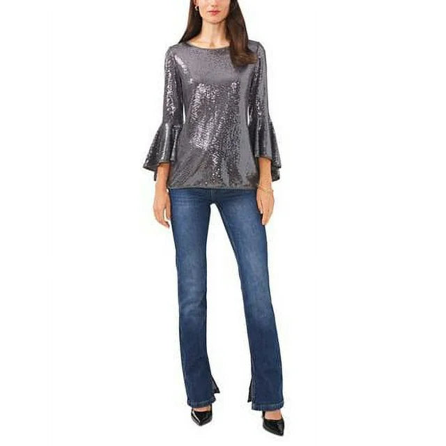 VINCE CAMUTO Sparkle Bell Sleeve Top