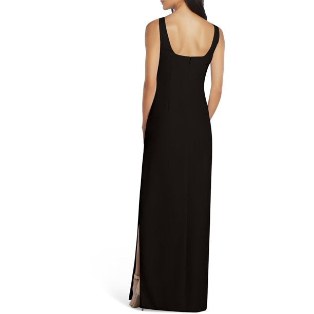 Aidan by Aidan Mattox Cutout Square Neck Gown