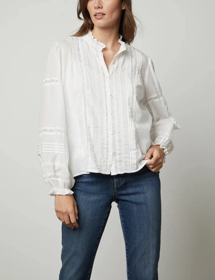 Velvet by Graham & Spencer Romy Cotton Boho Lace Top