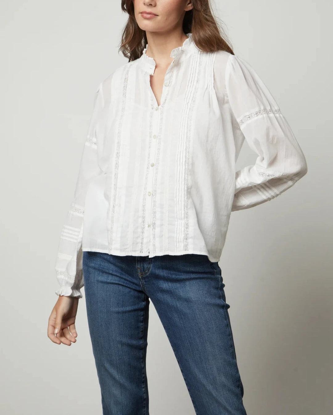 Velvet by Graham & Spencer Romy Cotton Boho Lace Top