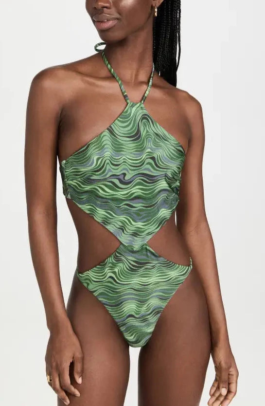 Cult Gaia Camari Cutout One Piece Swimsuit