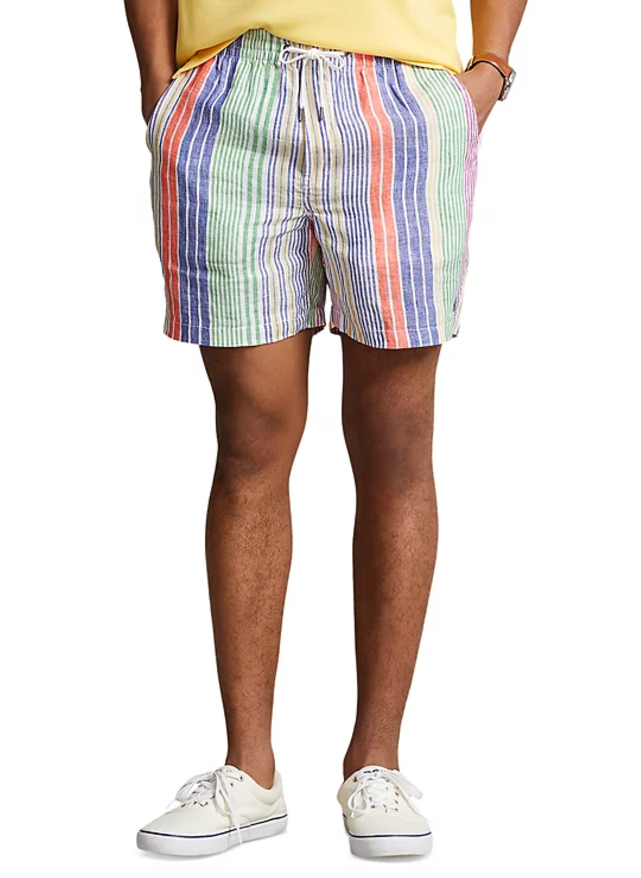 Polo Ralph Lauren 6"  Prepster Striped Linen Shorts