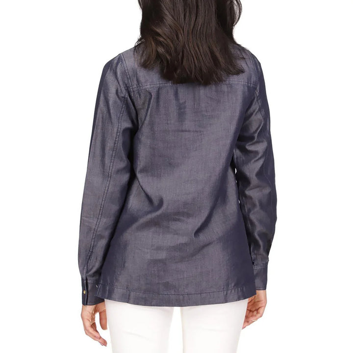 MICHAEL MICHAEL KORS Quarter-Button Long-Sleeve Tunic Top