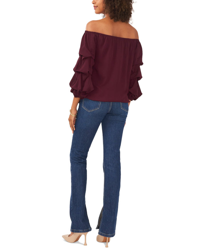 Vince Camuto Off-The-Shoulder Tiered-Sleeve Blouse