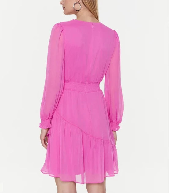 DKNY Textured Knee Length Fit & Flare Dress