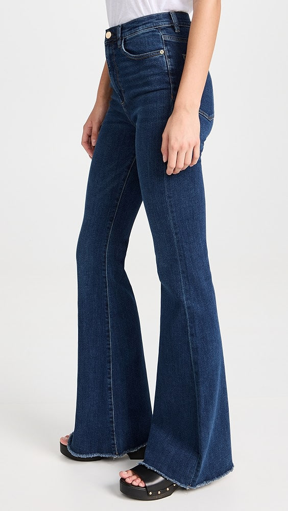 DL1961 Rachel High Rise Flare Leg Jeans in Seacliff