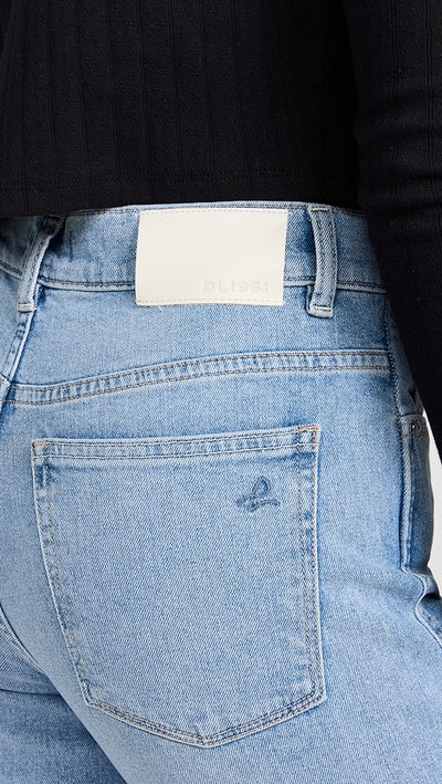 DL1961 Patti High Rise Straight Slit Hem Jeans