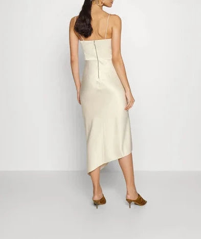 Alice and Olivia Kiyoko Asymmetric Slip Dress