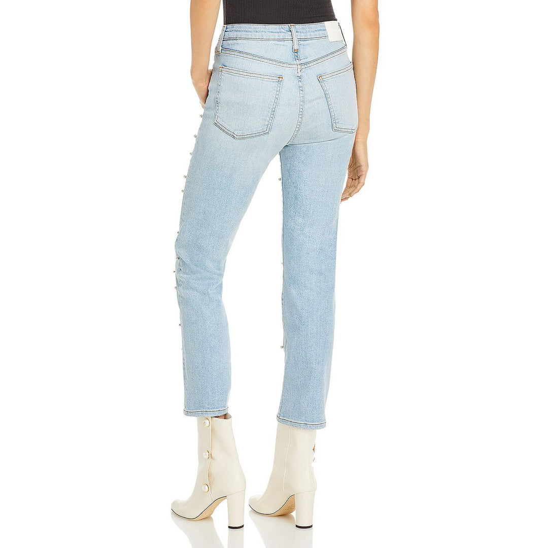 Jonathan Simkhai River High Rise Ankle Straight Leg Jeans