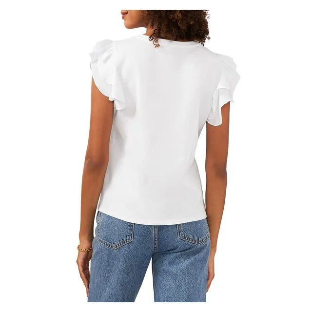 VINCE CAMUTO Tiered Ruffle Sleeve Tee