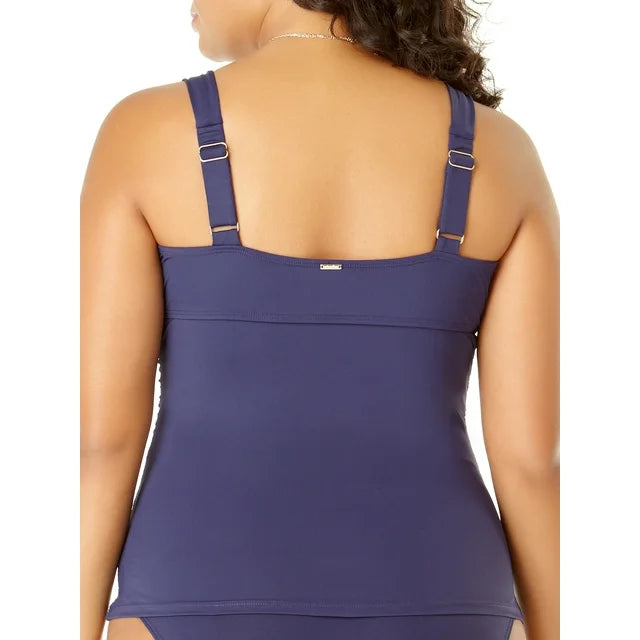 Anne Cole Twist-Front Underwire Tankini Top