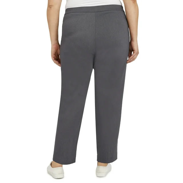 Alfred Dunner Plus Size Classic Allure Tummy Control Pull-On Average Length Pants