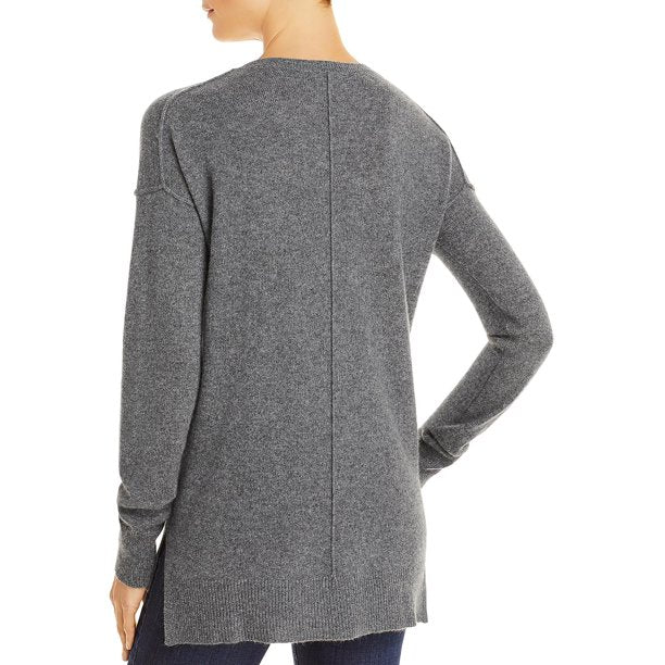 AQUA Cashmere High Low Cashmere Sweater