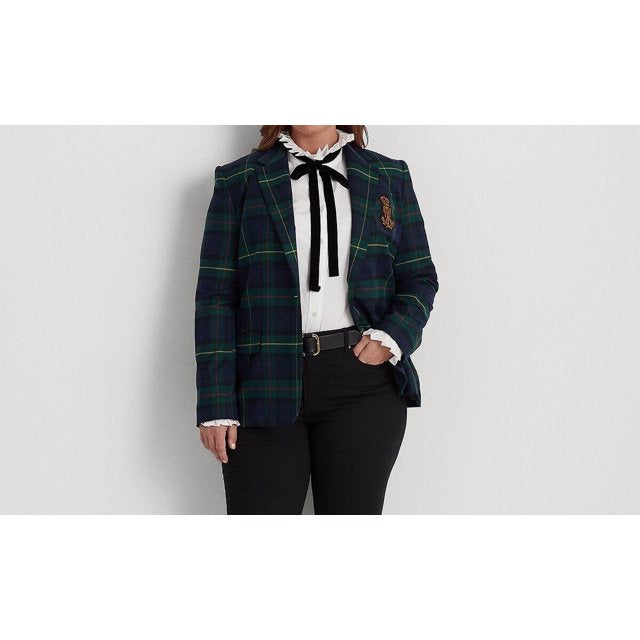 LAUREN Ralph Lauren Plaid Bullion Twill Blazer