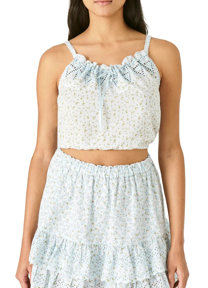 Lucky Brand Floral-Print Cotton Cropped Camisole