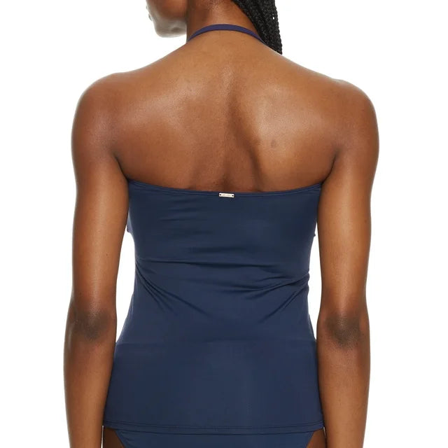 Anne Cole Twist Front Ruched Tankini Top