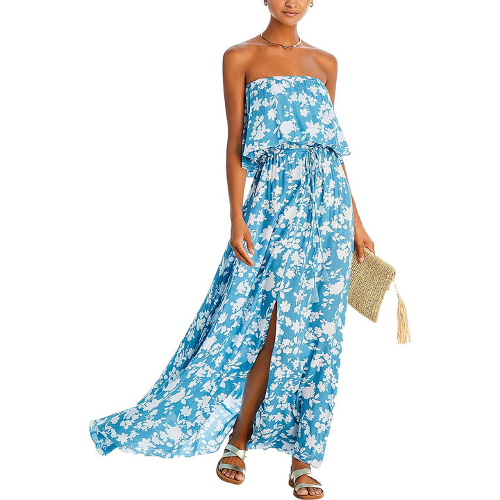 Tiare Hawaii Maldives Floral Print Cover Up Maxi Dress