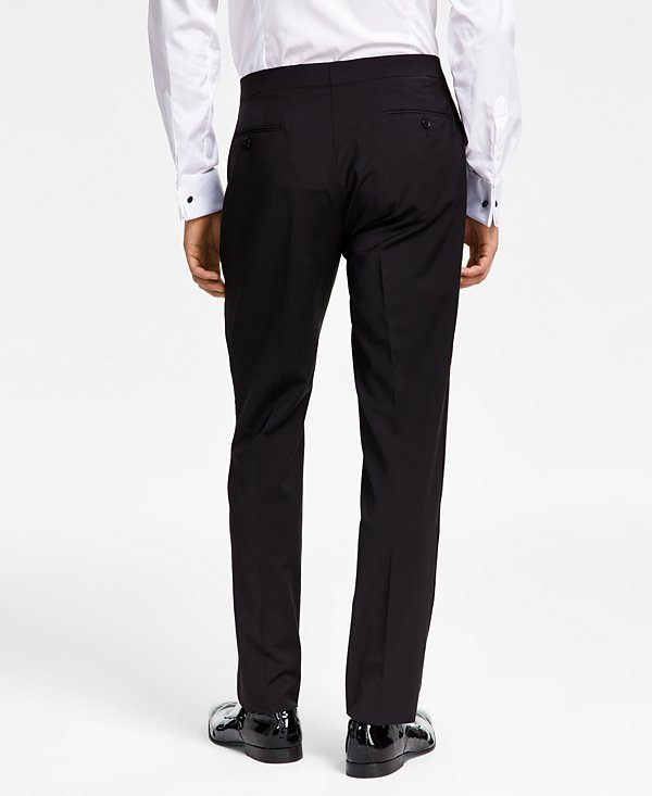 Calvin Klein Men's Slim-Fit Infinite Stretch Black Tuxedo Pants MSRP $190