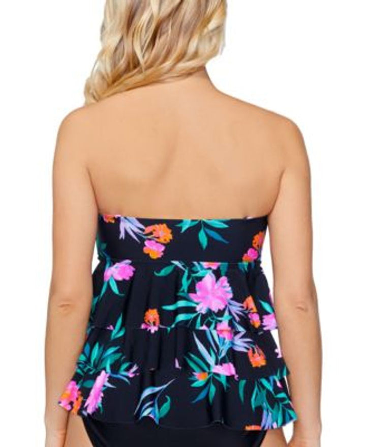 Island Escape Triple-Tier Bandeau Tankini Top