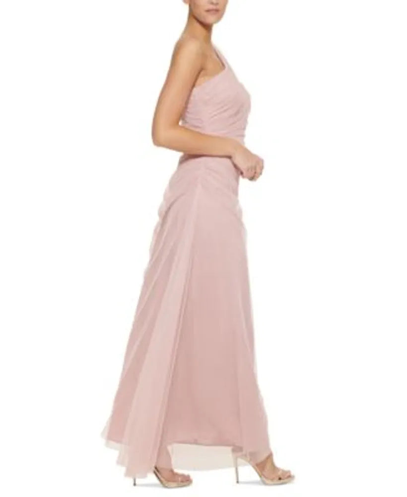 DKNY Tulle Mermaid One-Shoulder Gown