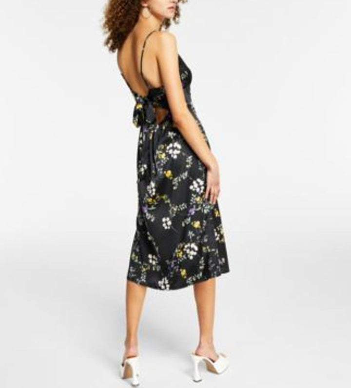 Hippie Rose Juniors' V-Neck Spaghetti-Strap Midi Dress